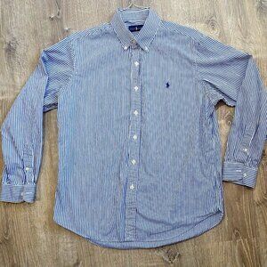 Ralph Lauren Striped Regular Fit Oxford Dress Shirt Men's size Large